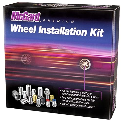 Mcgard 84538 Black (M12 X 1.5 Thread Size) Bulge Style Cone Seat Wheel Installation Kit For 5-Lug Wheels #TOP26