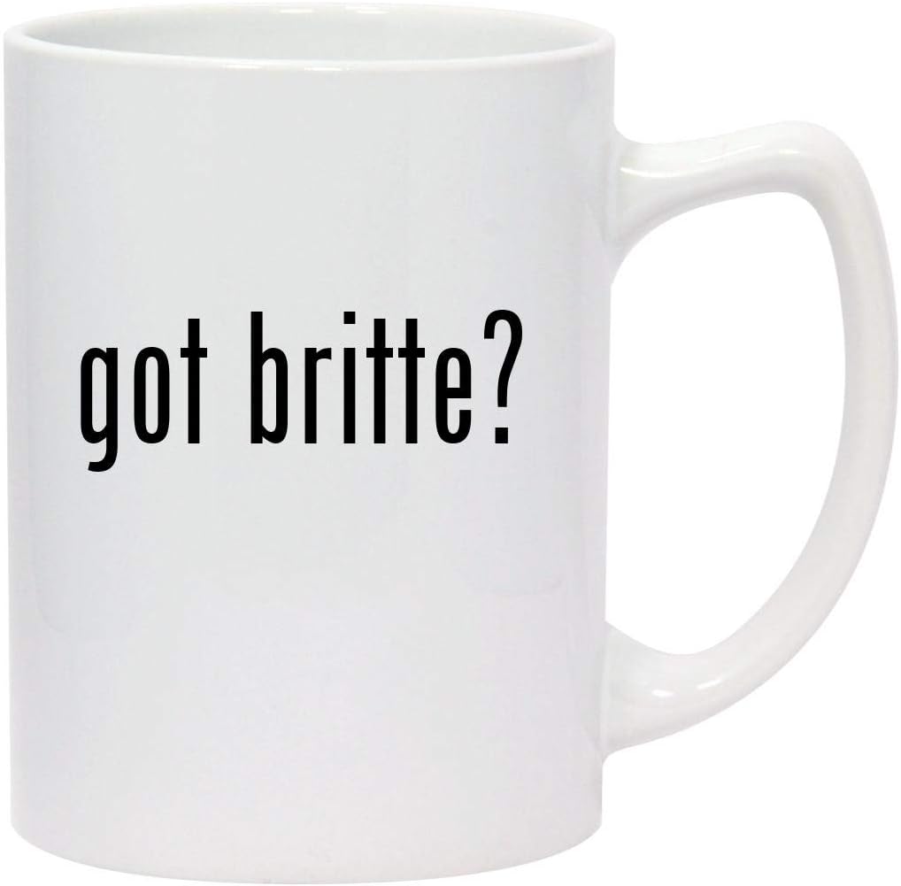 got britte? - 14oz White Ceramic Statesman Coffee Mug