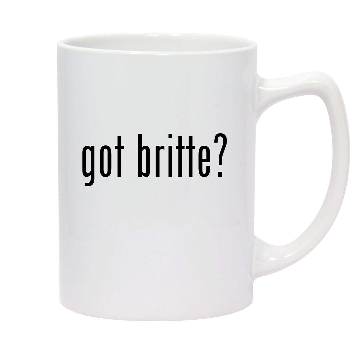 got britte? - 14oz White Ceramic Statesman Coffee Mug
