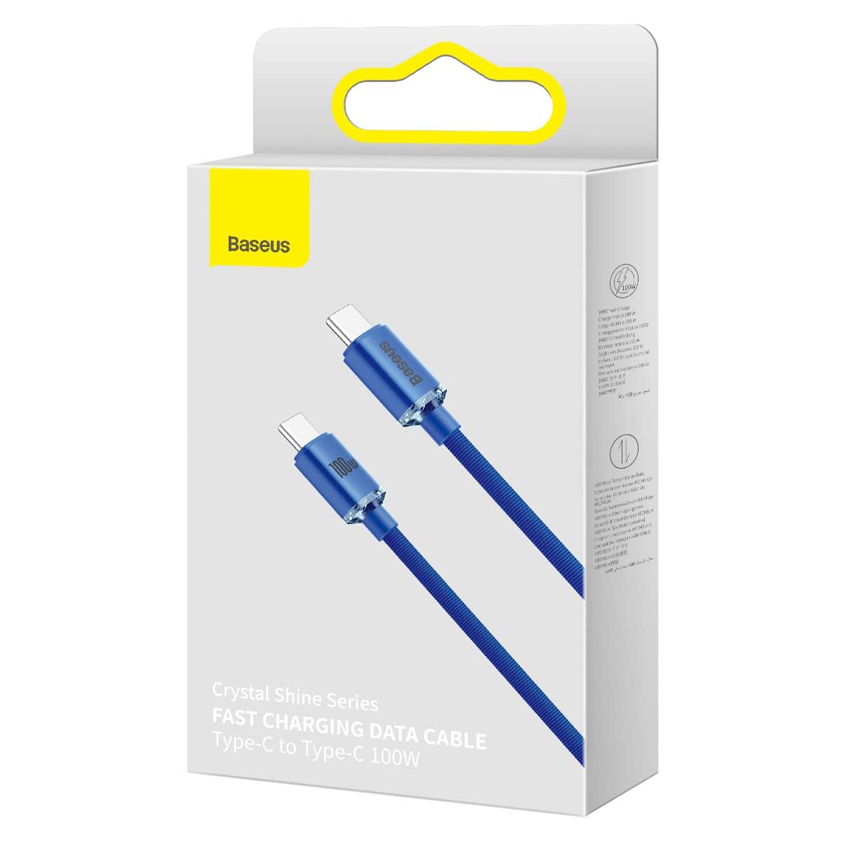 BaseusPD 100W USB C to USB C Cable, Braided Fabric Fast Charger and High-Speed 480Mbps Data Transfer Cable for iPhone 15/Pro/Plus/Pro Max, MacBook Pro, iPad Pro/Air/Mini, Samsung S23+/S22 (1.2M) Blue