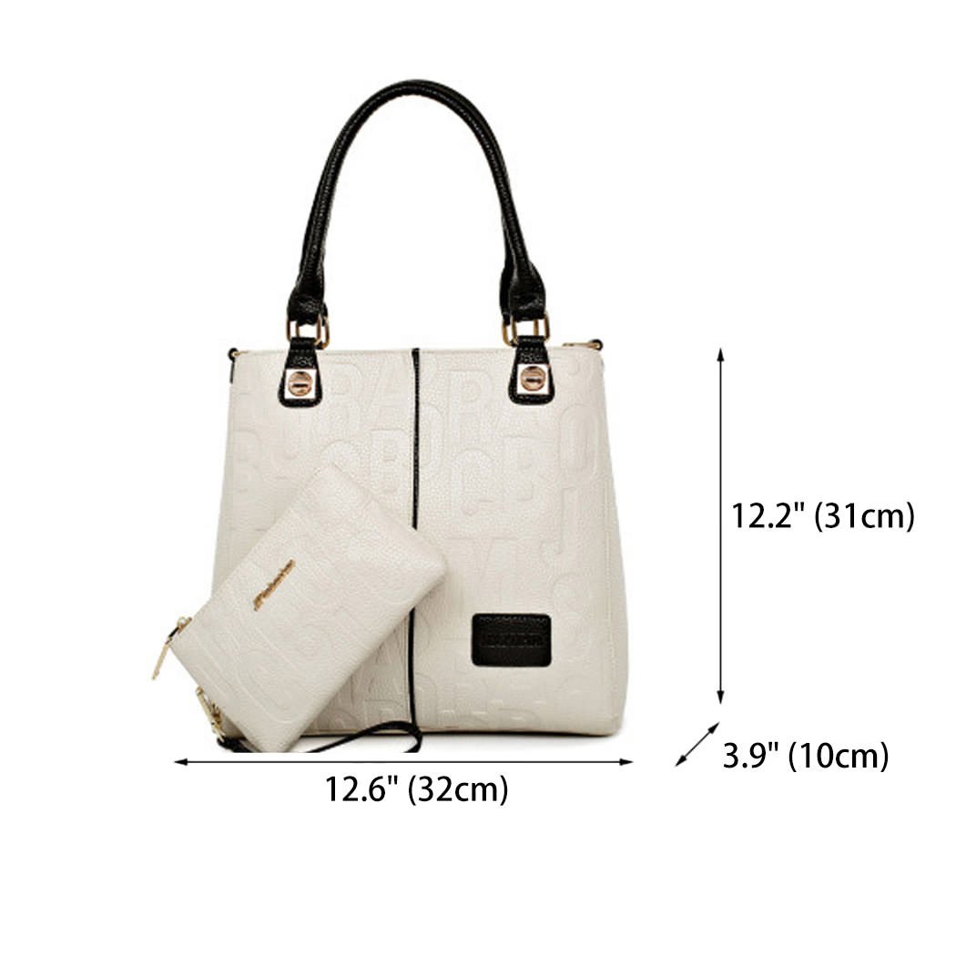 DEERWORD Donna Borse a Spalla Borsa a Tracolla Elegante Grandi Firmate Marca Mano Antifurto PU pelle 5706 2 pz