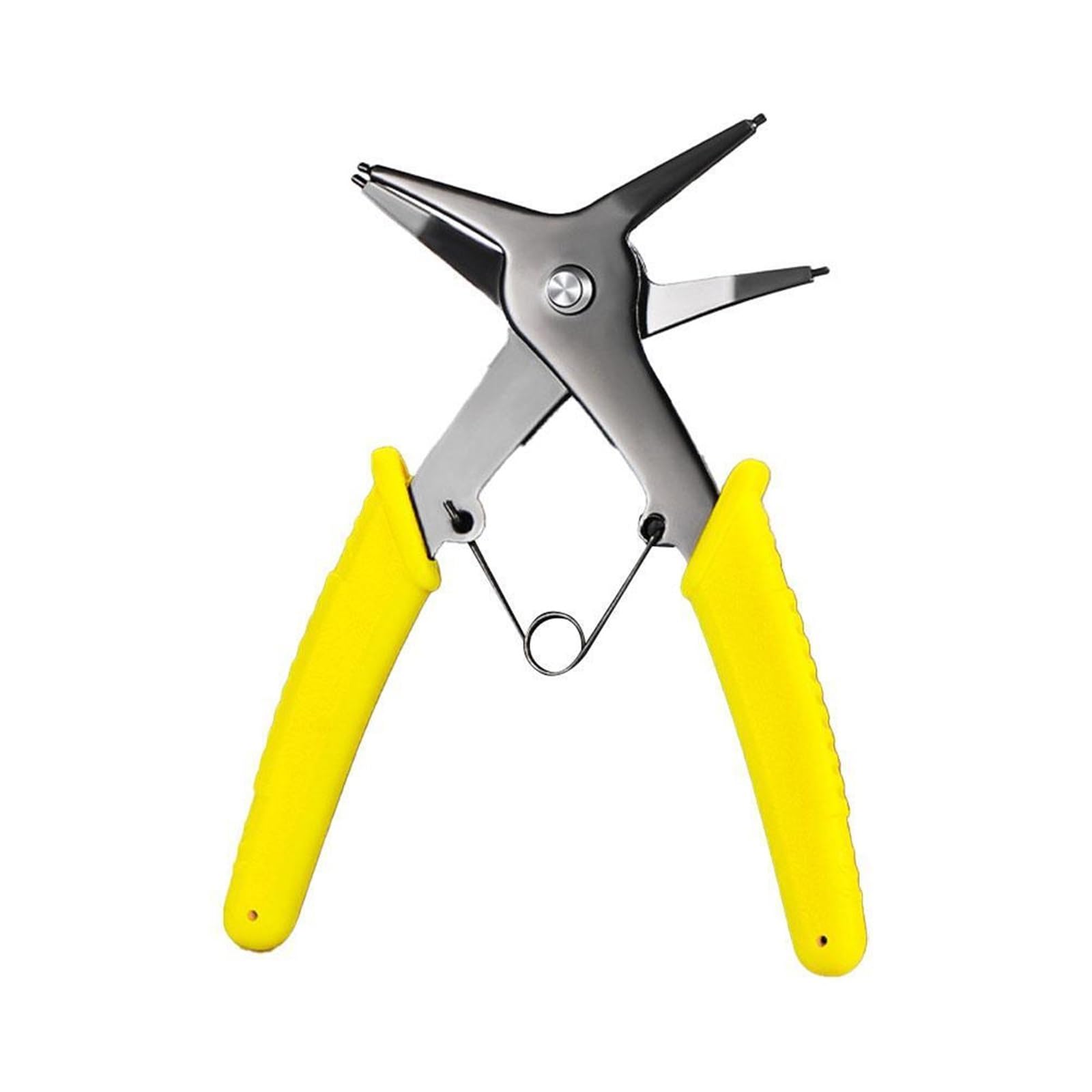 Mdsiokhj Yellow Snap Ring Plier Snap Ring Plier Type Circlip Pliers Multifunctional Crimp Tool Internal External Remover Retaining(Yellow)