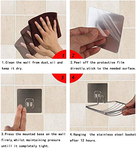 MEZOOM Portasapone, 2 pacchi autoadesivi a Parete