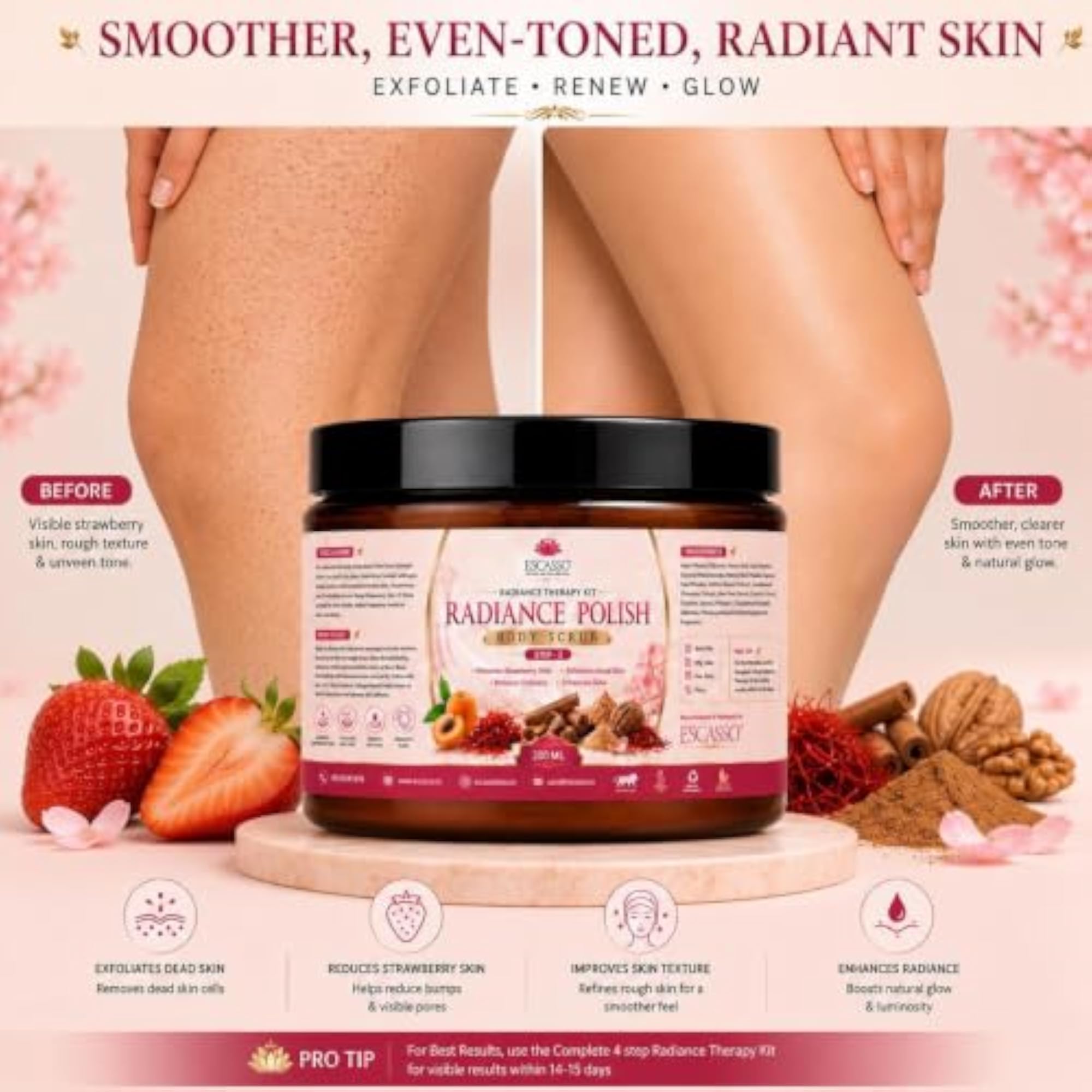 Radiance Polish Body Scrub with Walnut & Saffron