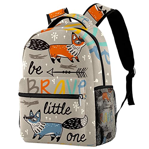 Sac à dos de voyage Fox Be Brave avec porte-bouteille enfants