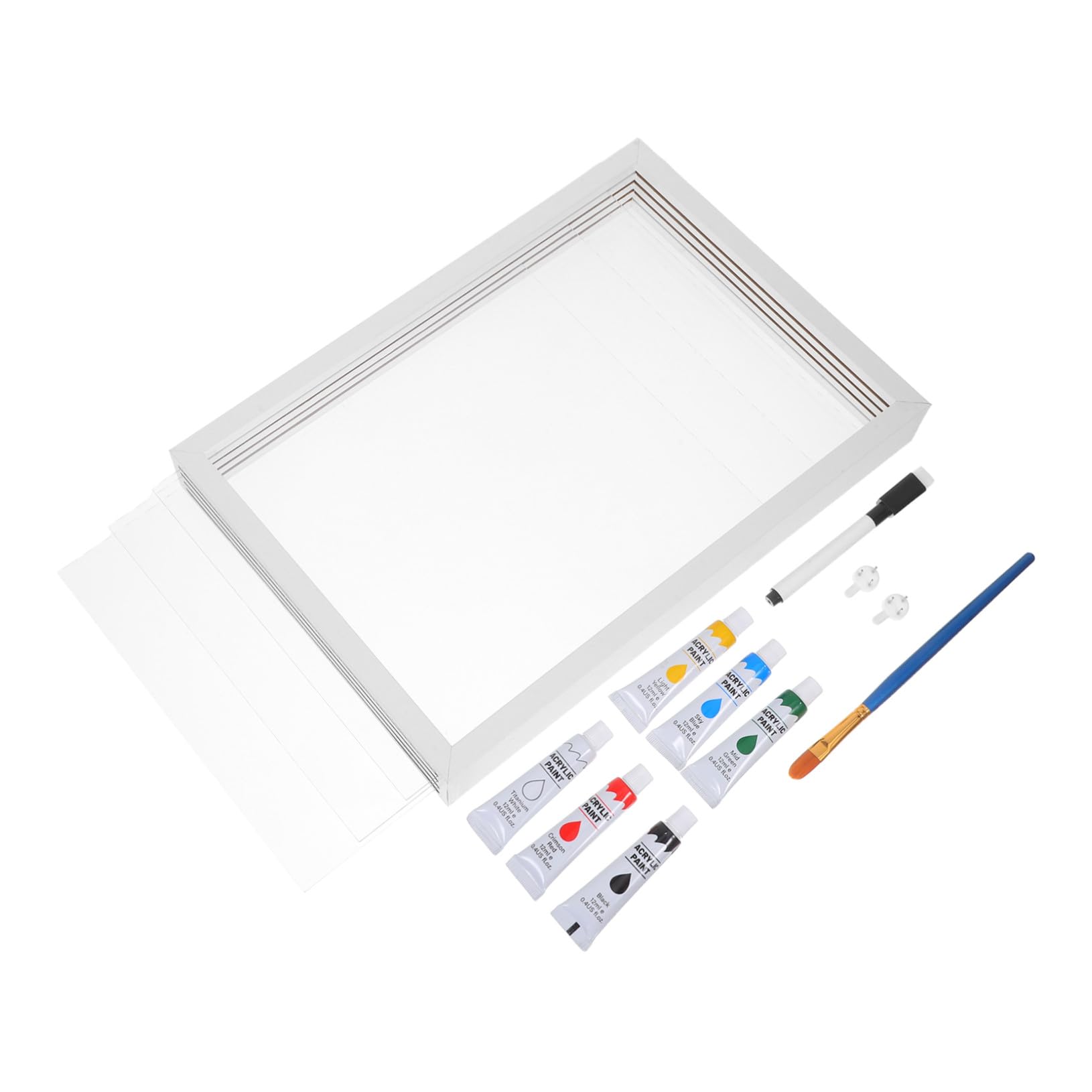 Kit Impronte di Mani di Famiglia in Legno Cornice per Ricordi Calchi di Mano per Decorazioni Domestiche Kit Fai da Te per Famiglia