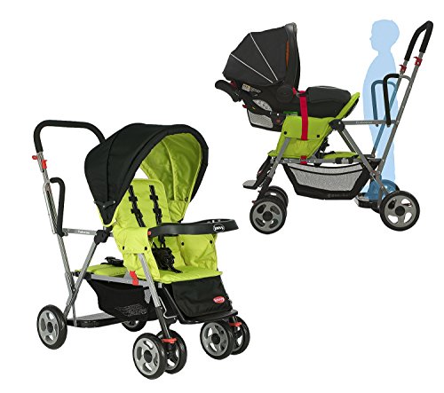 joovy double stroller green