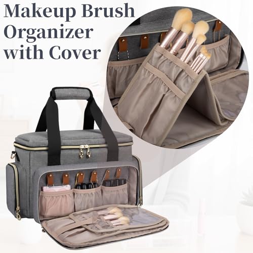 Image of GDNasist Large Makeup Bag, Portable Travel Makeup Bag Organizer