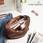 KALIDI Damen Shopper Handtasche Schultertasche PU Leder Tote Bag Vintage Hobo Tasche mit Reißverschluss Groß für Arbeit Schule Shopper Lässige täglich – Bild 2