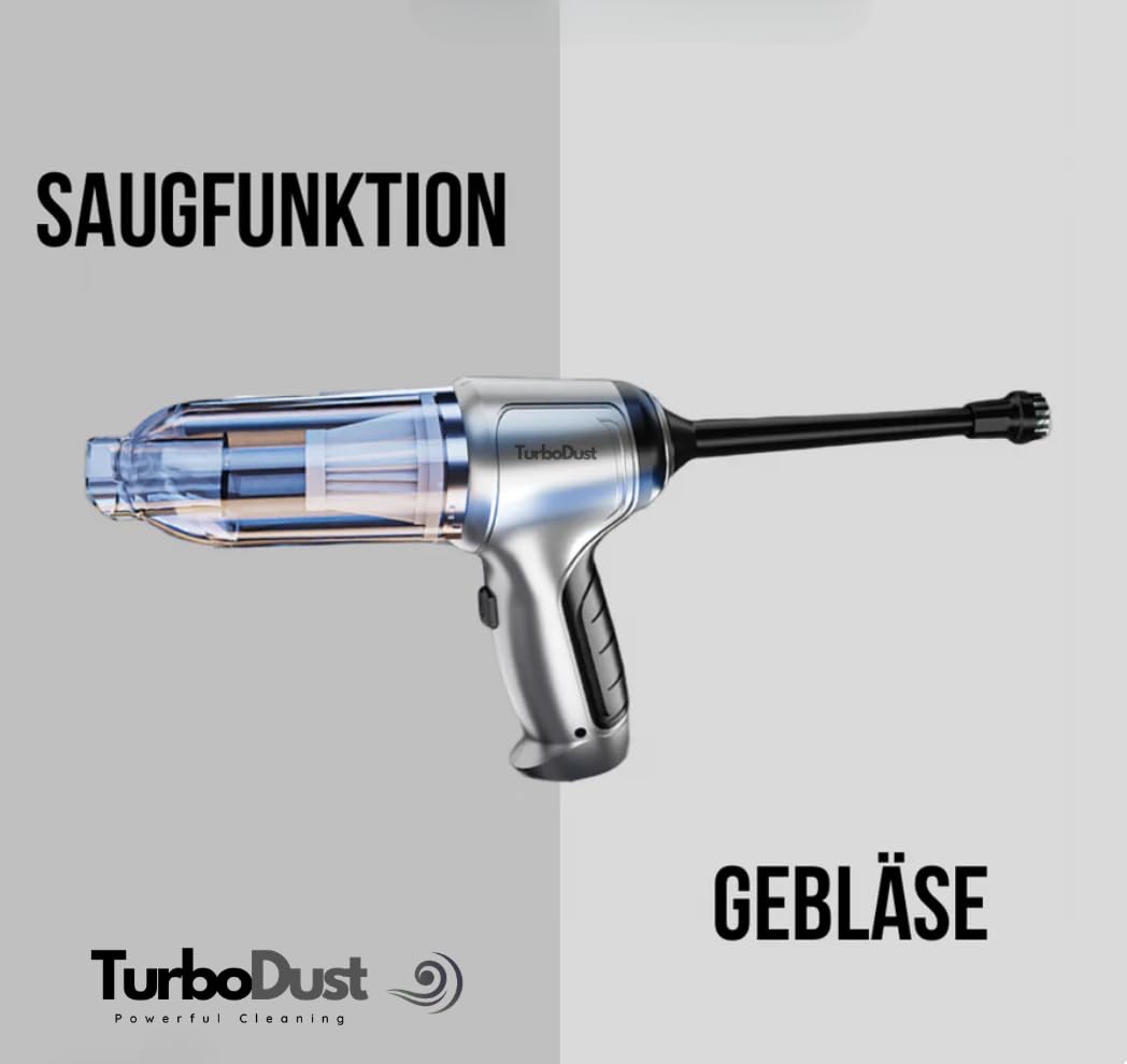 Handstaubsauger Akkusauger für Auto und Wohnmobil Staubsauger für Unterwegs mit 3in1 Funktion Sauger Vakuumierer Gebläsefunktion mit vielen Aufsätzen, Ersatzfilter und Tragetasche