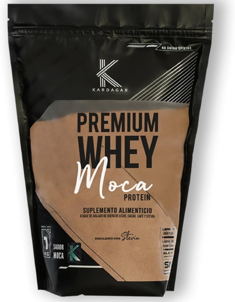 KARDAGAR Naked Whey Protein Mocha 90% Whey Protein Isolate | 100% Whey | 1 Kg | Sweetened with Stevia