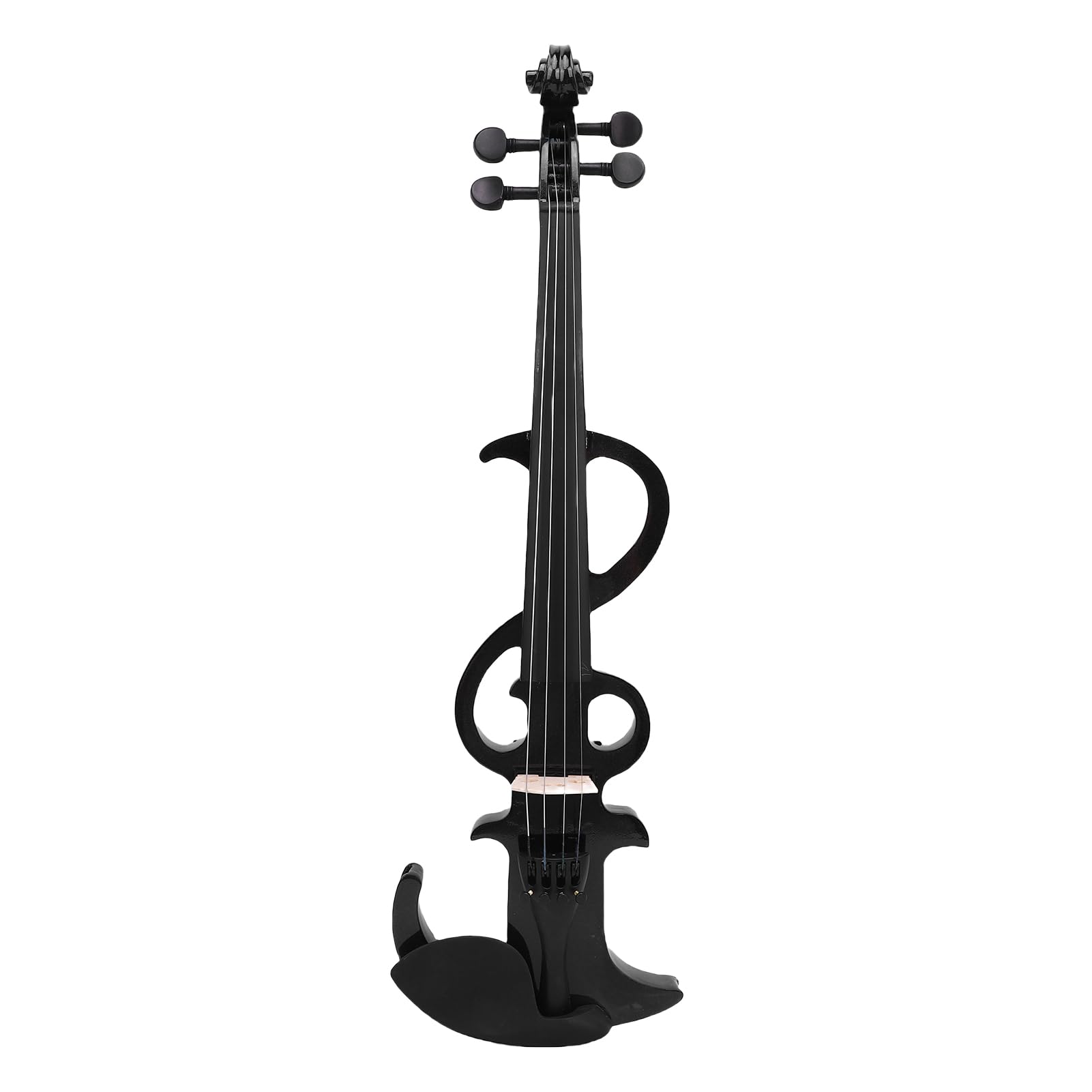 Drfeify Elektrische Violine, 4/4 Massives Ebenholz, Ergonomisches Design für Anfänger und Erwachsene, mit Aufbewahrungsbox für Bogen-Kopfhörer-Anschlusskabel