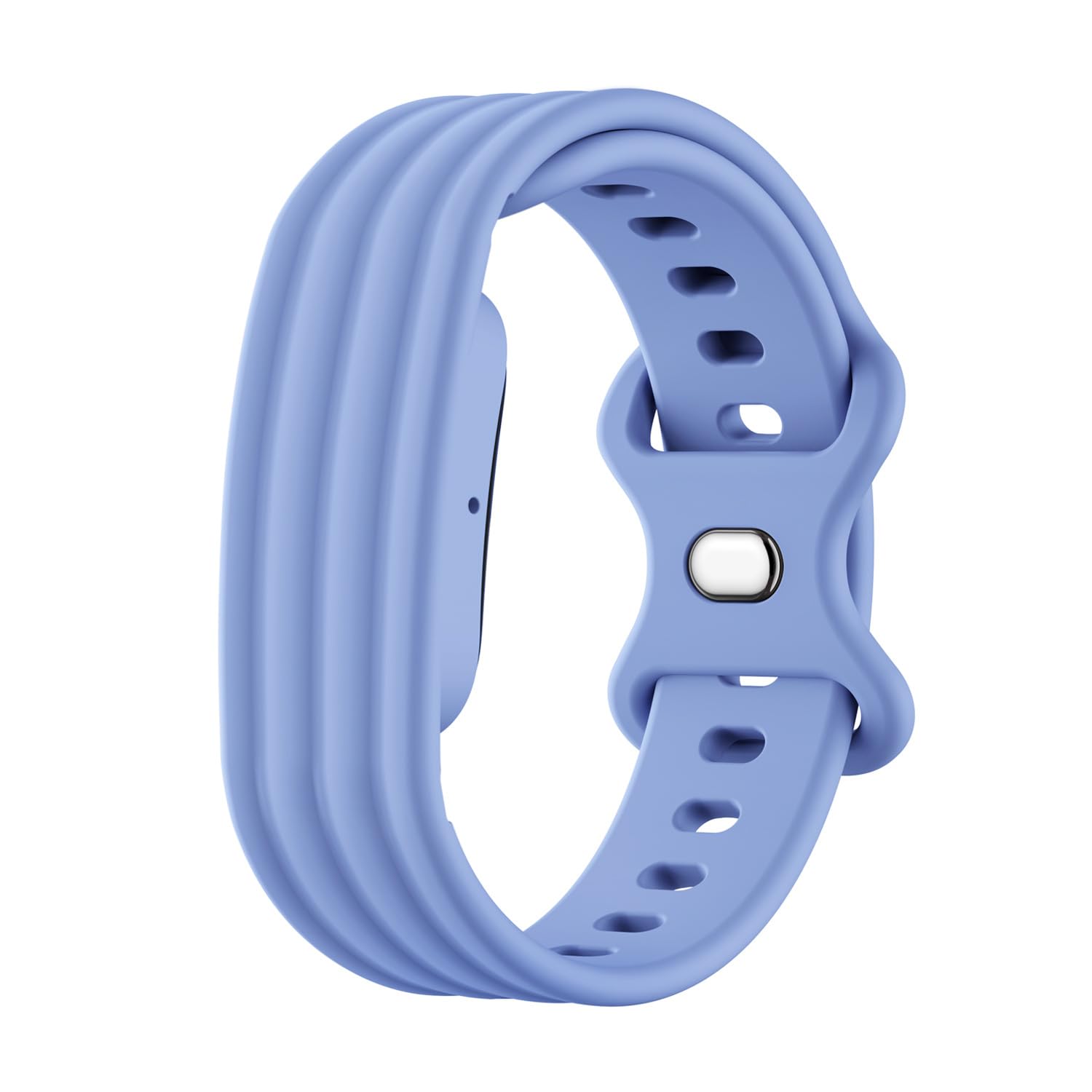 Silicone Sport Band For Google Fitbit Air Waterproof & Sweatproof Soft Perforated Wristband Multi-Purpose Adjustable Buckle Replacement Straps for Fitness Hiking Running