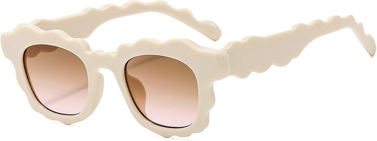 COTIA Fashion Square Sunglasses Women New Unique Irregular Wave-Shaped Frames Sun Glasses for Men Trending Cute Eyewear