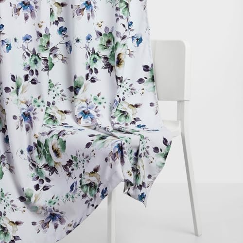 Image of haus & kinder Digital Printed Cotton Door Curtain 7 Feet Long Pack of 2 Door Curtains, 7 Feet Curtain for Door (Bloom Breeze, Multicolor 130x213 CM)