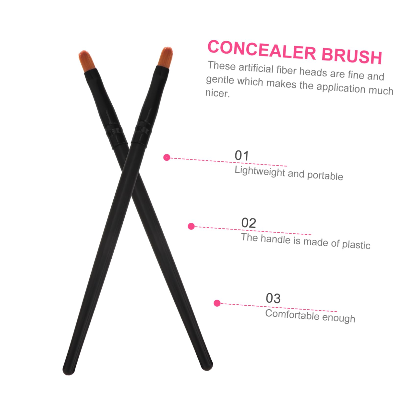 FRCOLOR 2sets Essential Makeup Brush Set Eye Shadow Brushes Beauty Supply Durable Fiber Material Soft Tips Non-scratch Easy to Clean 10pcs*2