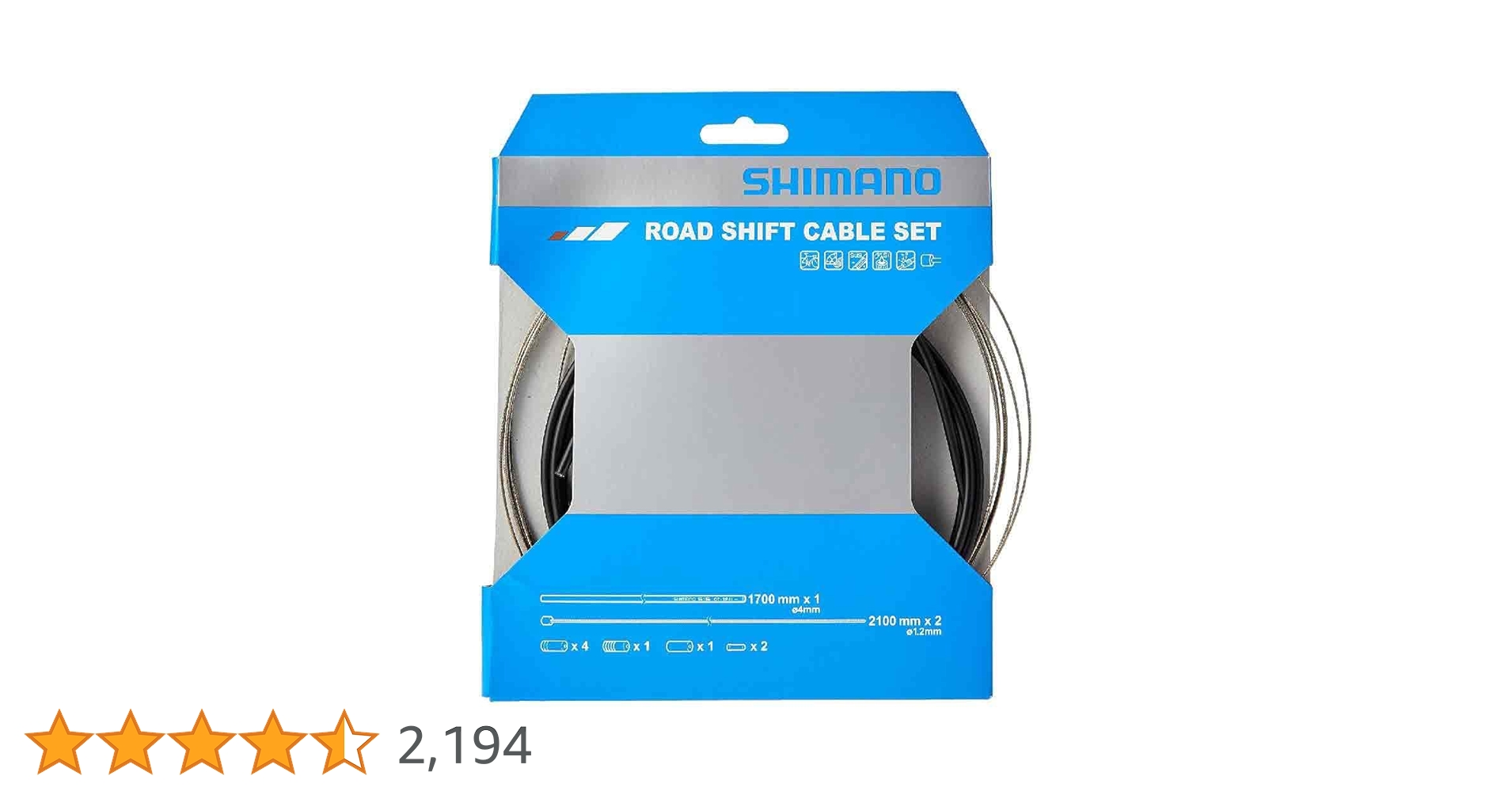 Amazon | シマノ シフトケーブルセットロード用SUS ブラック Y60098022