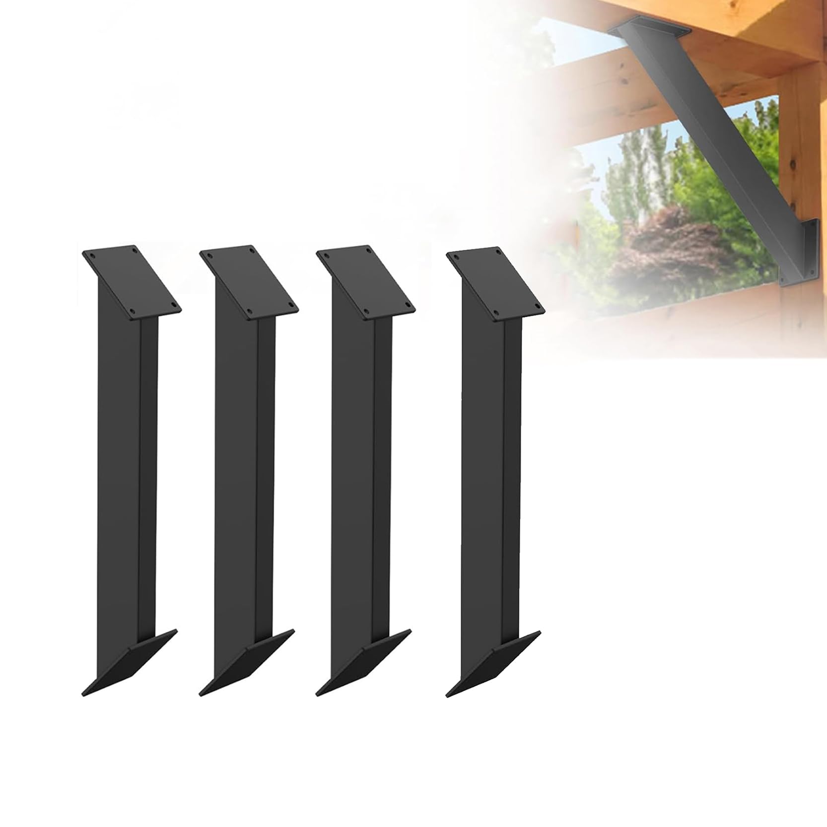 LQSYBHD Angle Brackets 45 Degree Angle Support Brackets 45 Degree Corner Braces Inside Joint for Gazebos,Tree Houses,Cabins and Patios 45-Degree Angle Corner Braces(Color:4pcs)