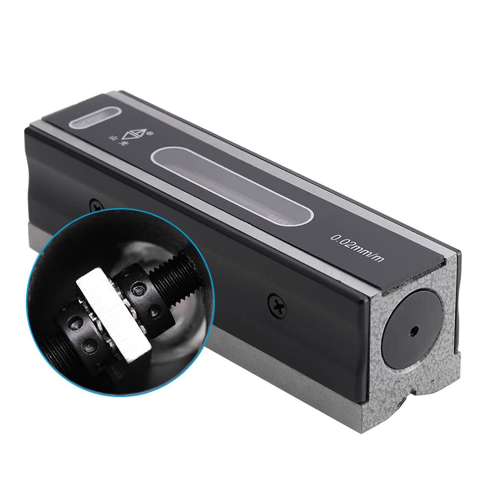 FUBESK Medidor de nivel mecánico de alta precisión de 0,02 mm, herramienta de medición de nivel de grado industrial -150 mm