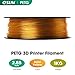 eSUN 3D 3mm PETG Yellow Filament 1kg (2.2lb), PETG 3D Printer Filament, Actual Diameter 2.85mm +/- 0.05mm, Semi-Transparent Yellow