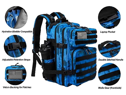 Image of LHI Tactical Military Backpack for Men and Women 25L /35L Army Assault Pack Bag Small Rucksack with Bottle Holder