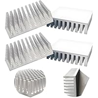 CTRICALVER 4 Pcs Heat sink, Plata Aluminio disipador de calor,