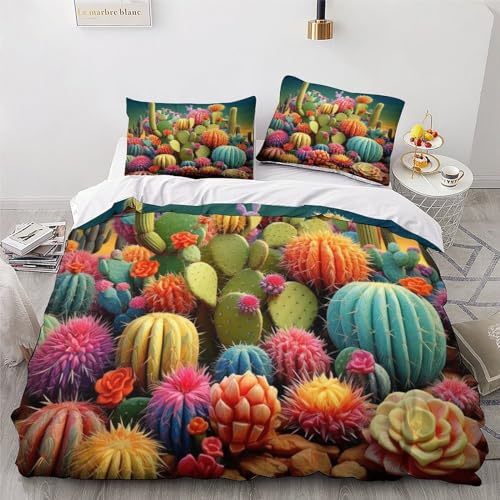 Parure de lit cactus 3D ultra douce en microfibre de qualité supérieure