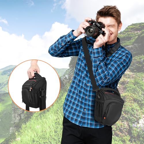 Bolso compacto para cámara DSLR FOSOTO compatible con Nikon y Canon miniatura 6