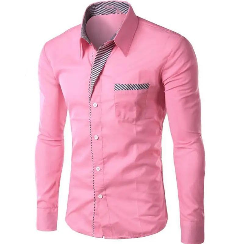 Chemise à manches longues pour homme coupe ajustée