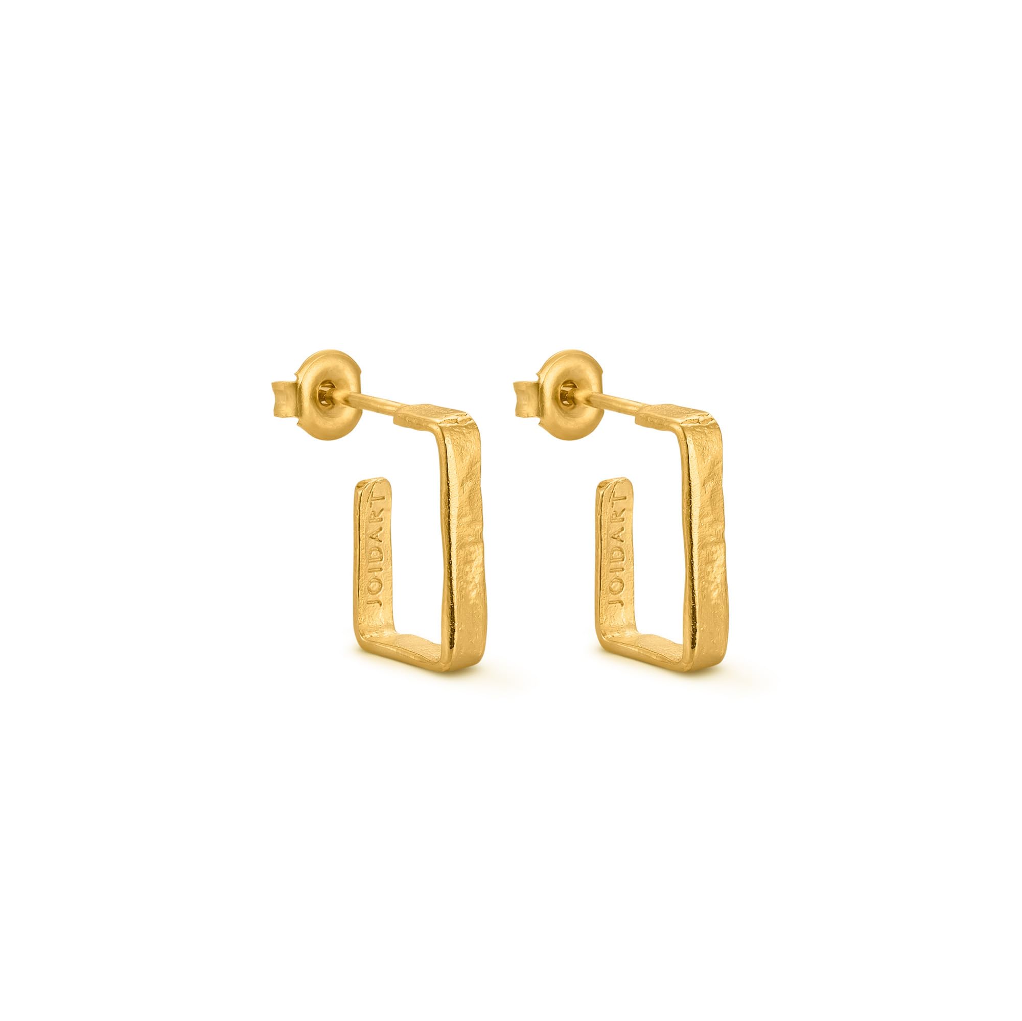 PENDIENTES DORADOS LIGNIS PEQUEÑOS | Diseñados por Joidart Lab | Colección Lignis | Latón con baño de oro de 24K | Acabado brillante