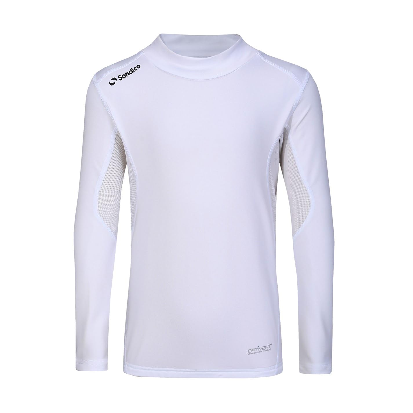 Sondico Kids Mock Neck Baselayer Juniors Top White 13 Years