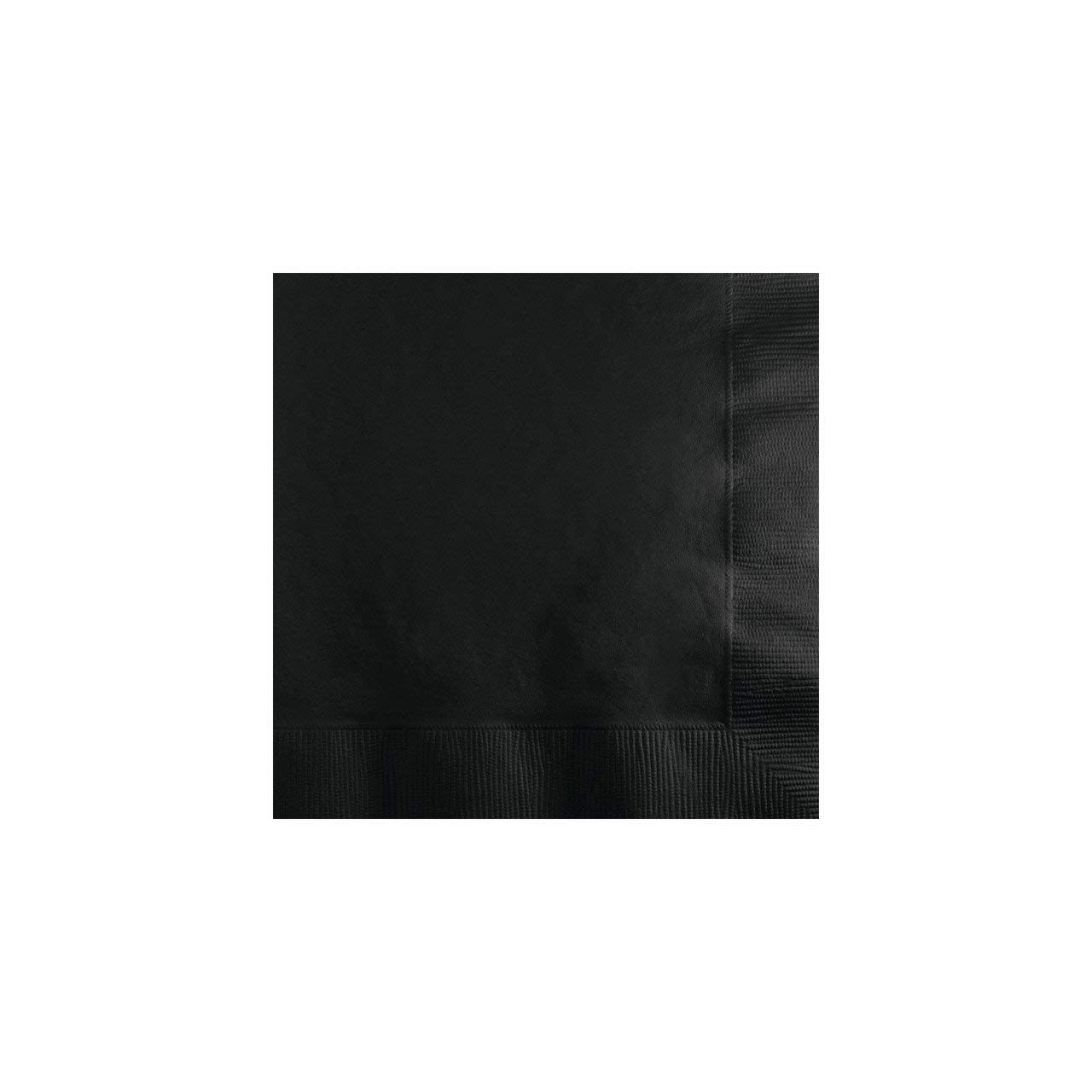 Creative Converting 573260 Beverage Napkin, Paper, Black Velvet