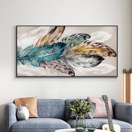 Affiche plume art abstrait moderne pour habiller un grand mur vide - 2