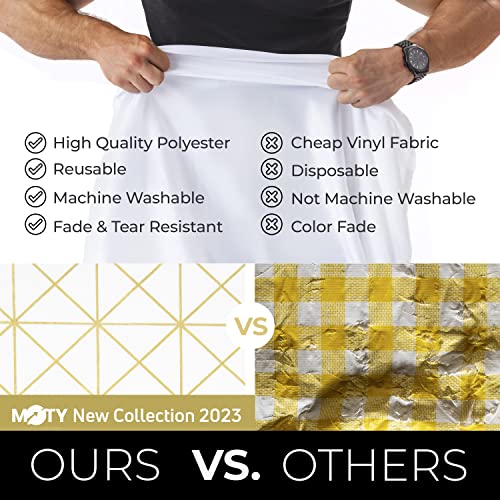 Moty Folding Table Cover, Polyester Fitted Waterproof Outdoor Tablecloth Protector With Elastic For Rectangle Picnic Tables, Washable, Wrinkle Resistant, For Patio, Parties, Camping #TOP7