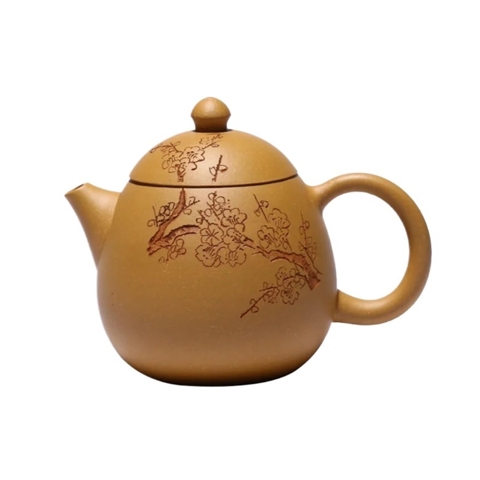 TYUHDUYUR 190ml Teapots Classic Yixing Clay Tea Pot Hand Painted Plum Bossom Filter Tea Kettle (White Dinosaur Doodle4)