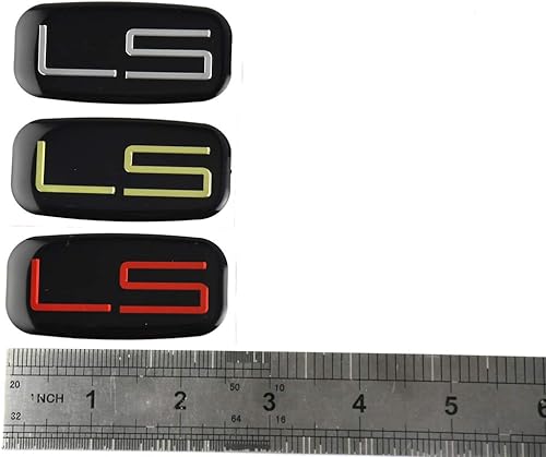 Miniatura 7 de 2 piezas LS Emblems 3D - Adhesivo de coche a cuadros para Chevrolet Silverado Tahoe Suburban 15036135 (rojo/negro)