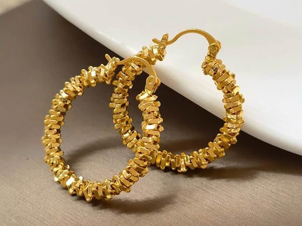 Milan Chiva 14K Gold Acrylic Rectangle Clear Earrings for Women, Plated Chunky Earrings Geometric Minimalist Statement Lightweight Huggie Dainty Hypoallergenic Hoop Earrings for Womens Jewelry - Image 2