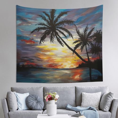 Tapisserie tropicale de chambre pour creer une ambiance deco de salon chaleureuse