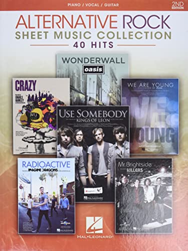 Alternative Rock Sheet Music Collection | 40 Iconic Rock Hits for Piano, Guitar, and Voice | Includes Mr Brightside Wonderwall Radioactive Losing My Religion Use Somebody and More: 2nd Edition