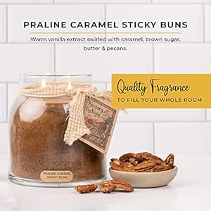 Acheerfulgiverpralinecaramelstickybuns34ozpapascentedcandlejarkeepersofthelight155hoursofburntimecandlesgiftsforwomen Urban Country Home Decor A cheerful giver praline caramel sticky buns 34oz papa scented candle jar keepers of the light 155 hours of burn time candles gifts for women urban country home decor