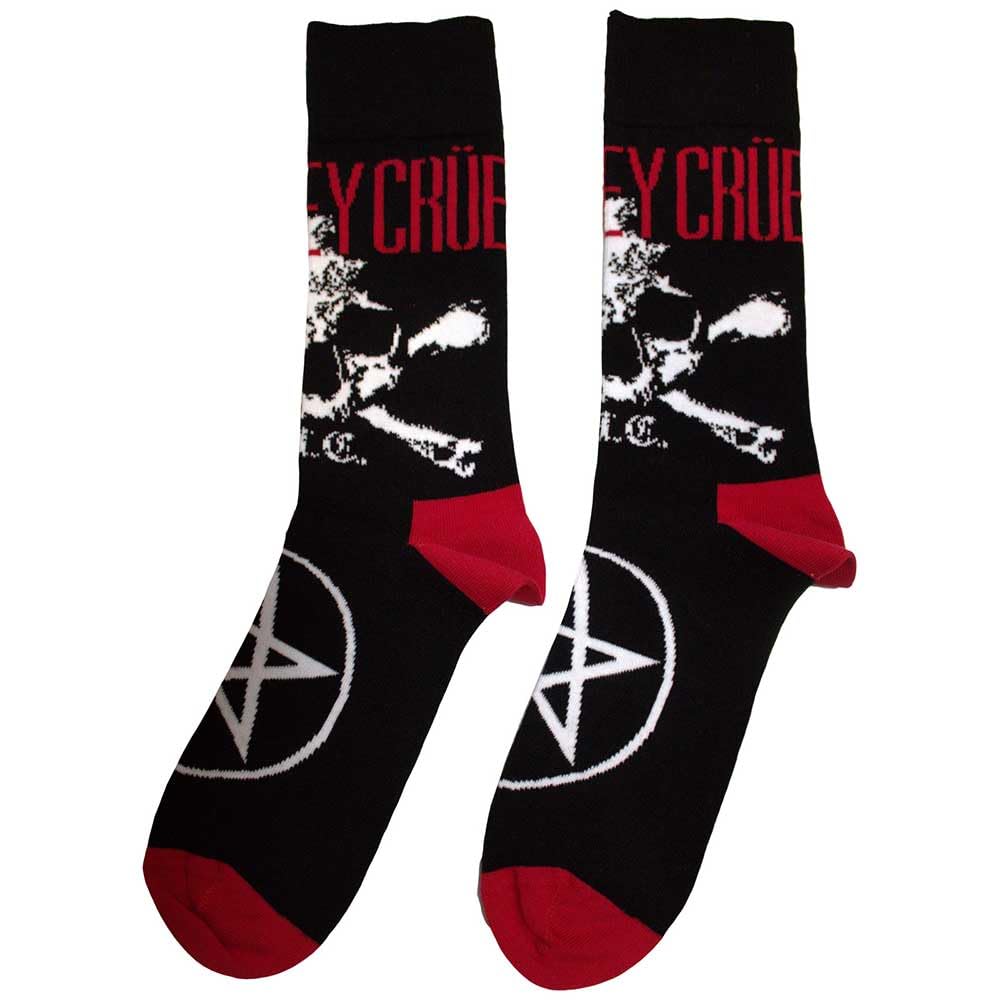 Rock Off officially licensed products Motley Crue Skull And Crossbones Ankle Socks One Size