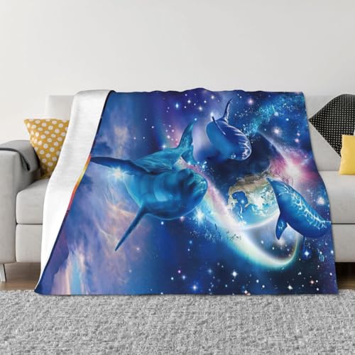 Couverture de lit en microfibre EdWal plaid léger imprimé galaxie espace pour lit double