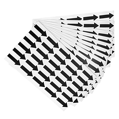 PATIKIL Pfeil-Aufkleber Set (4x10 Stück) – Schwarz, 50x15 Mm, PVC Selbstklebend Für Boden/Wand