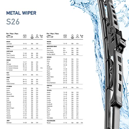 Image of HELLA 9XW398114026 Standard Wiper Blade, 26 inch, Single