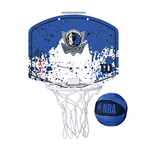 Wilson Mini canasta de baloncesto NBA TEAM MINI HOOP, DALLAS MAVERICKS, Plástico