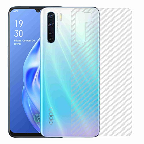 Image of Compatible with Oppo F15 Back Screen Protective Film Carbon Fiber Skin Transparent Screen Guard Sticker