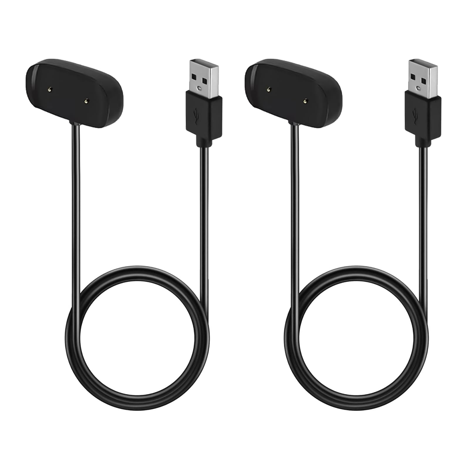 2 Piezas Cargador Compatible con Amazfit GTR 4/GTR 3/GTR 3 Pro/GTS 3/GTS 4/T-Rex 2, Cable de Carga USB Magnético 2 Pines 19.5mm, Accesorios de Repuesto para Reloj Inteligente, 100cm