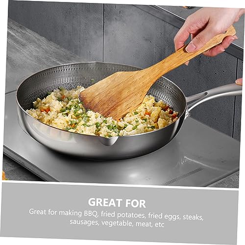 Wok de acero inoxidable con estructura de panal, antiadherente miniatura 4