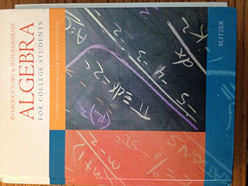 Introductory & Intermediate Algebra for College... 0536454078 Book Cover