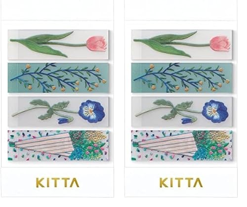 キングジム マスキングテープ KITTA Clear フラワー KITT009 (× 2)